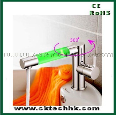 brass led water faucet light, led tap light, led waterfall ligh