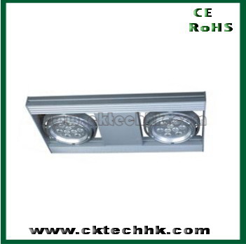 High power LED ceiling light 2x9x1W