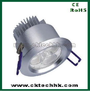 High power LED dimmable downlight 3*1W/3*3W