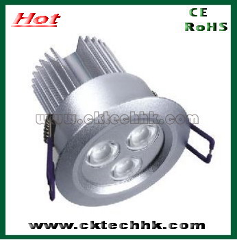 High power LED dimmable downlight 3*1W/3*3W