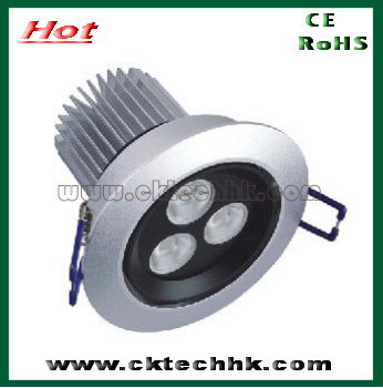 High power LED dimmable downlight 3*1W/3*3W