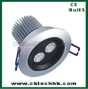 High power LED dimmable downlight 2*1W/2*3W