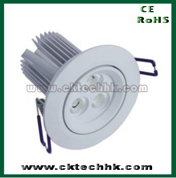 High power LED dimmable downlight 3*1W/3*3W