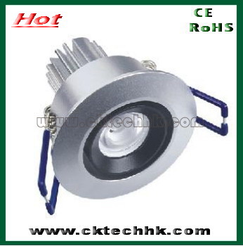 High power LED dimmable downlight 1*1W/1*3W