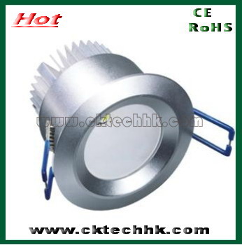 High power LED dimmable downlight 1*1W/1*3W