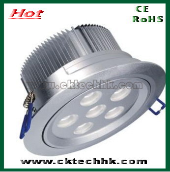 High power LED dimmable downlight 6*1W/6*3W