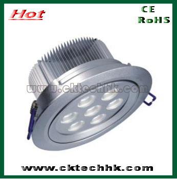 High power LED dimmable downlight 7*1W/7*3W