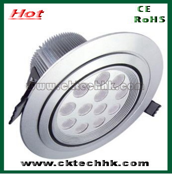 High power LED dimmable downlight 12*1W