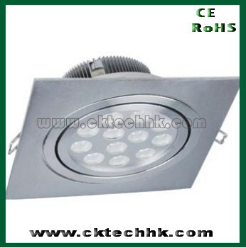 High power LED dimmable downlight 12*1W