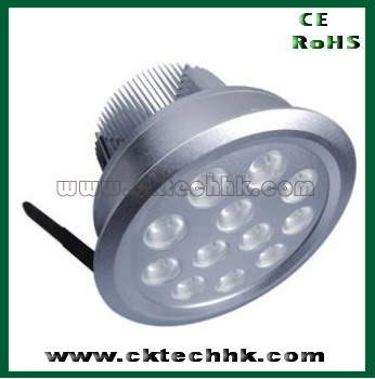 High power LED dimmable downlight 12*1W