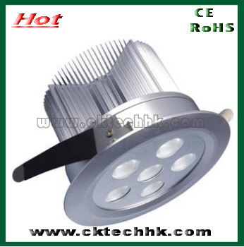 High power LED dimmable downlight 6*1W/6*3W