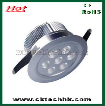 High power LED dimmable downlight 7*1W/7*3W