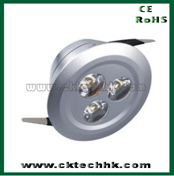 High power LED dimmable downlight 3*1W
