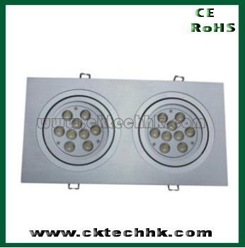 High power LED dimmable light 2*9*1W