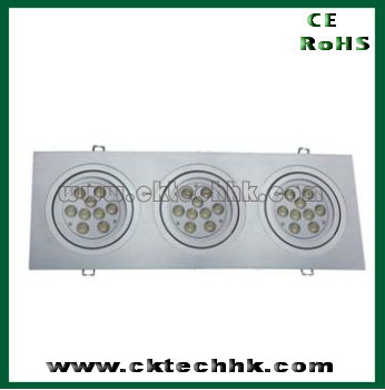 High power LED dimmable light 3*9*1W