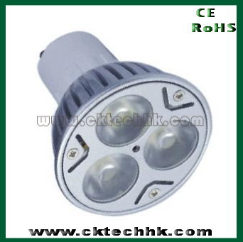High power LED light bulb 3x1W, GU10, MR16, E27
