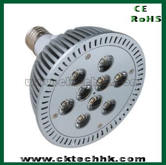 High power LED light bulb 9x1W, E27