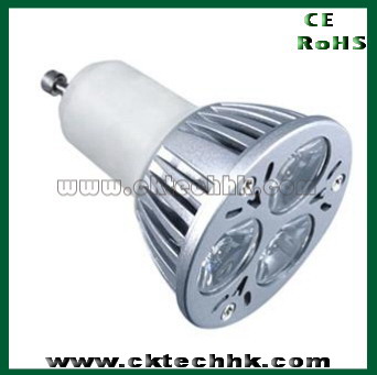 High power LED light bulb 3x1W, GU10, MR16, E27, E26