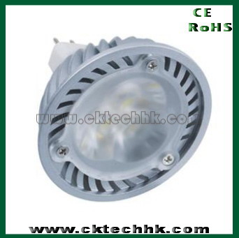 High power LED light bulb 3x1W, GU10, MR16